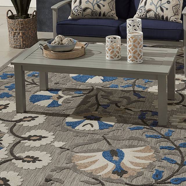 Makisha Gray 5' x 8' Indoor/Outdoor Rug - Thumbnail - Image 11