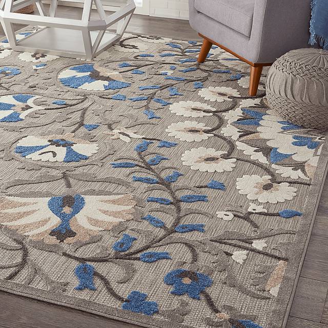 Makisha Gray 5' x 8' Indoor/Outdoor Rug - Thumbnail - Image 13