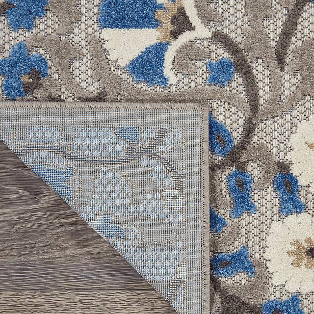 Makisha Gray 5' x 8' Indoor/Outdoor Rug - Thumbnail - Image 3