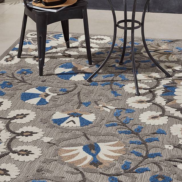 Makisha Gray 5' x 8' Indoor/Outdoor Rug - Thumbnail - Image 9