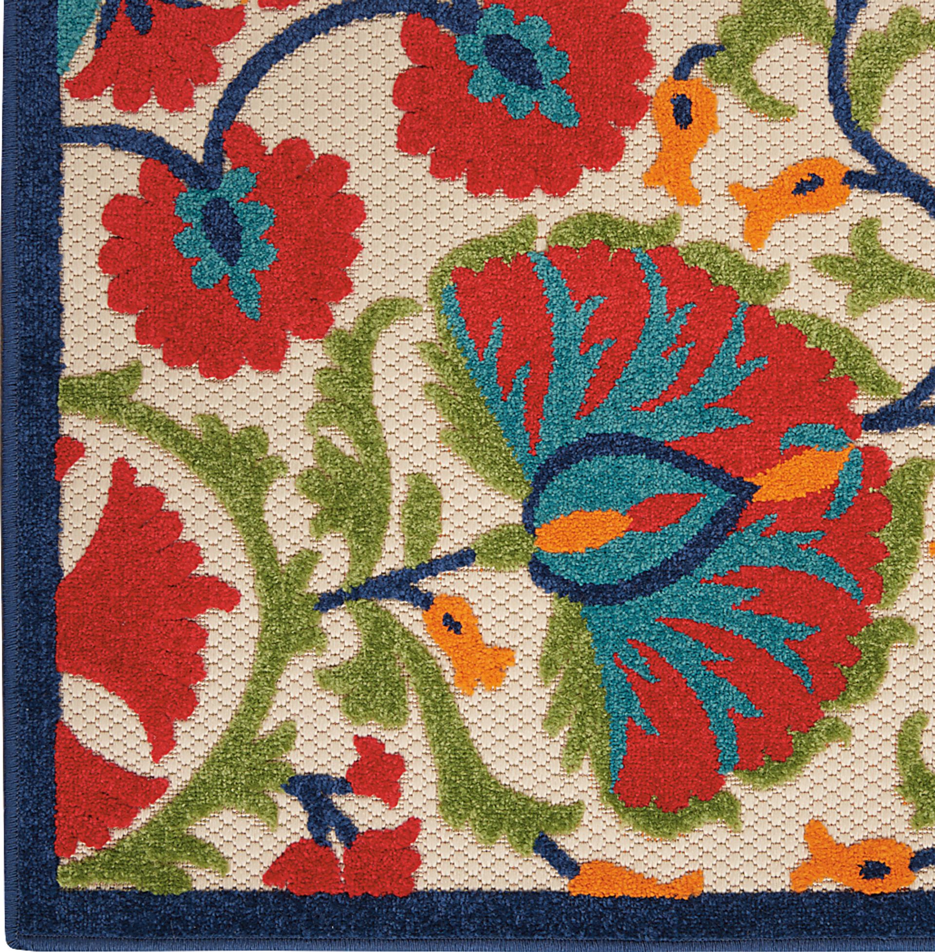 Makisha Red 5' x 8' Indoor/Outdoor Rug - Image 5