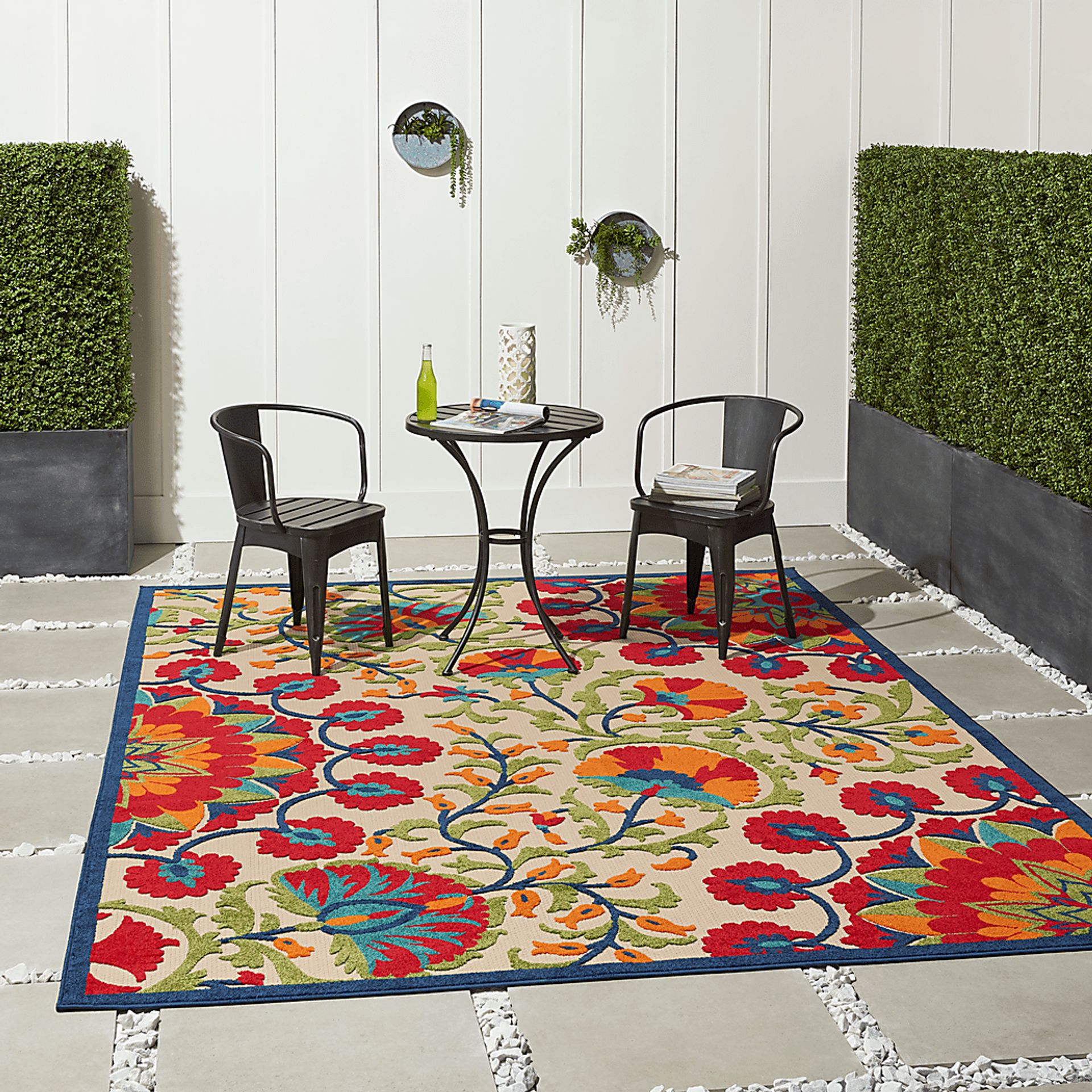 Makisha Red 5' x 8' Indoor/Outdoor Rug - Image 10