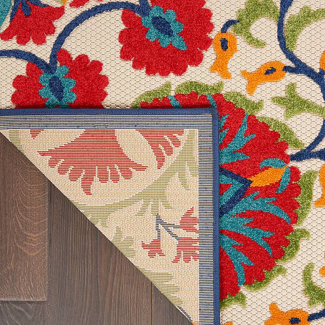 Makisha Red 8' x 11' Indoor/Outdoor Rug - Thumbnail - Image 4