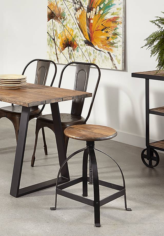 Makrana Gold Adjustable Swivel Barstool - Thumbnail - Image 3