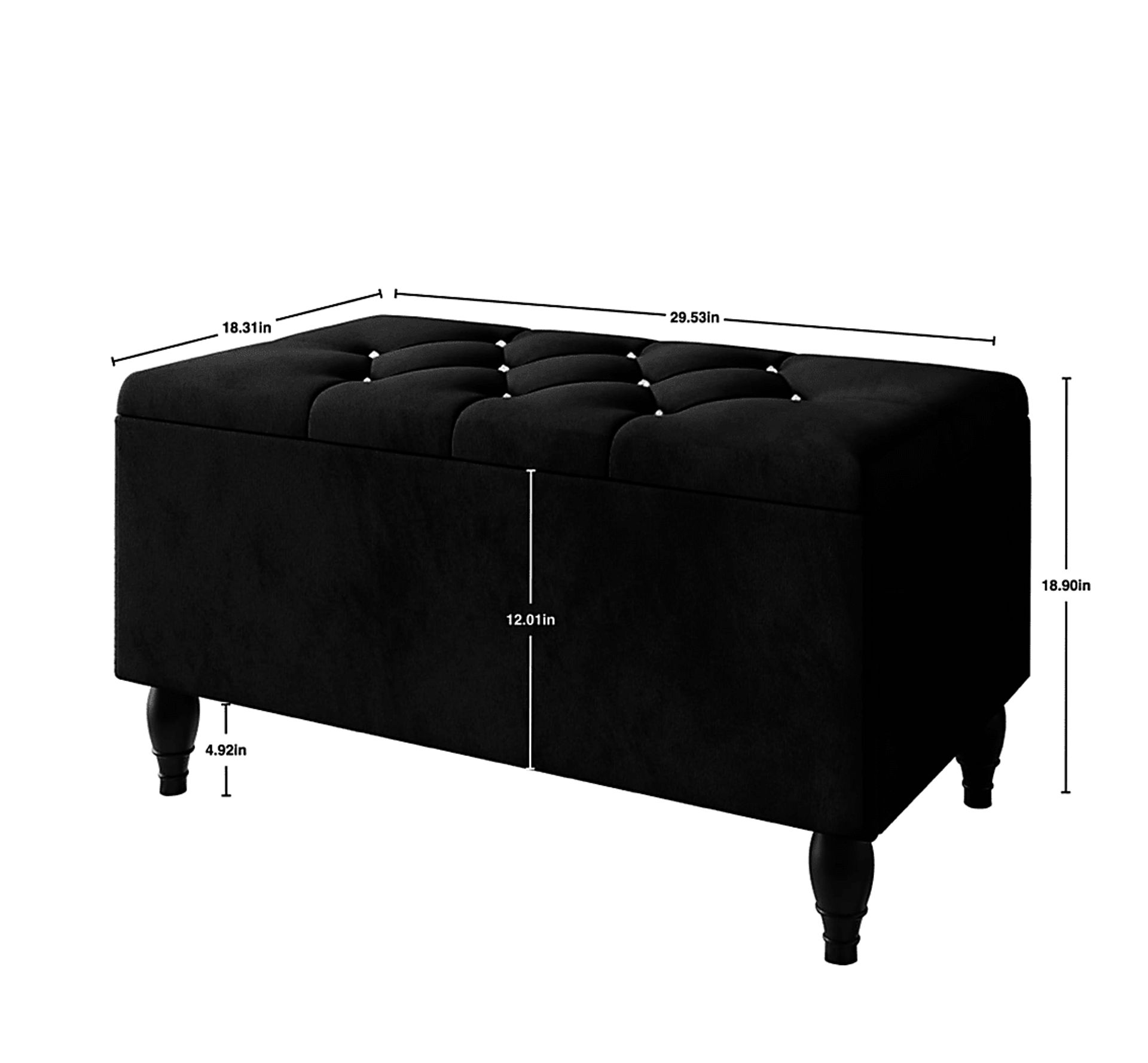 Malachi Black Twin with Storage - Image 7