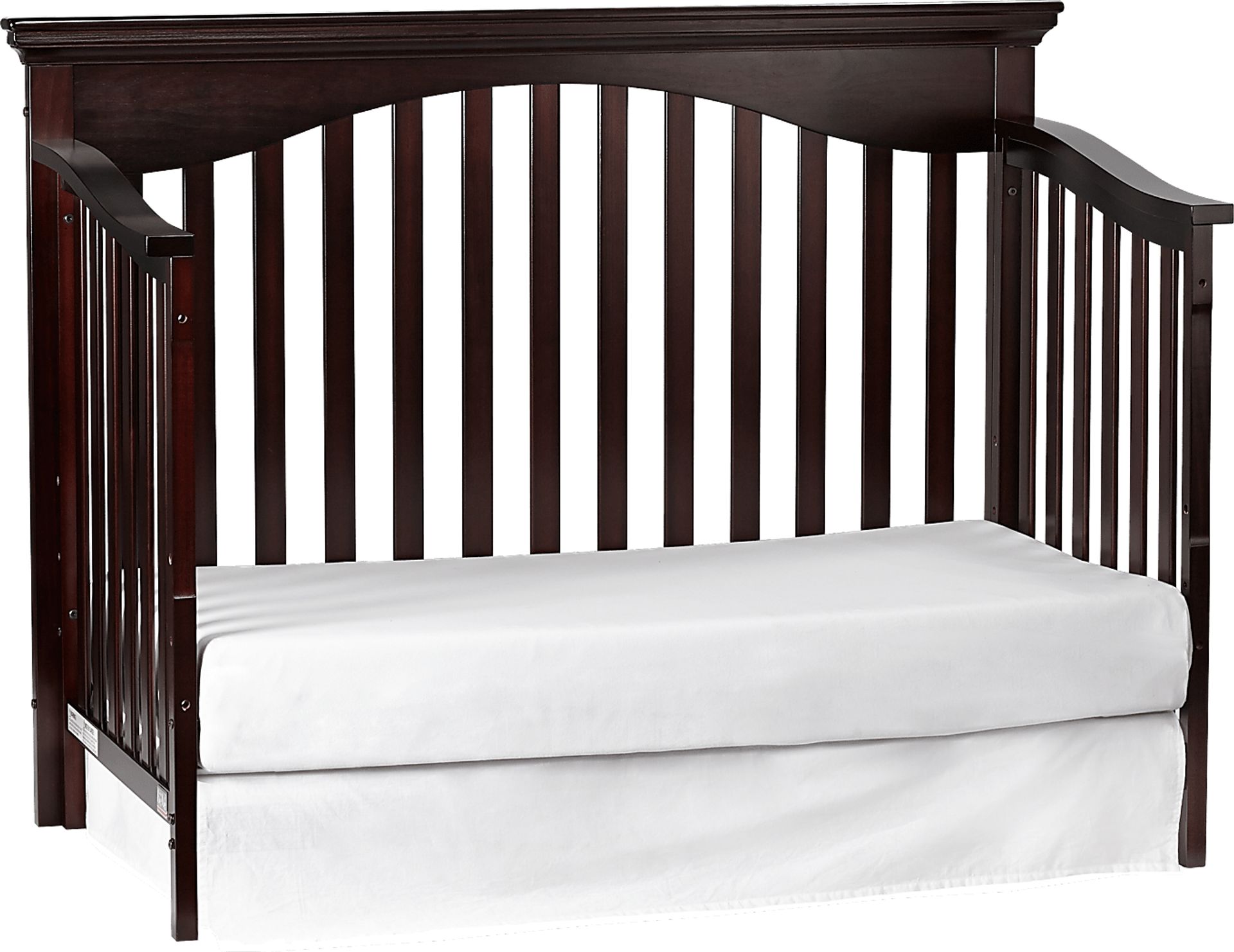 Malachi Espresso Convertible Crib with Toddler Rail - Image 4