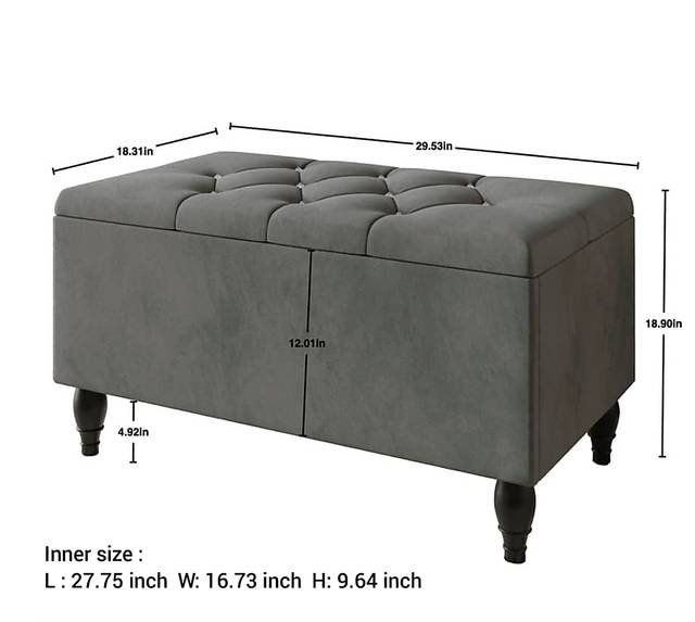 Malachi Gray Full Bed with Storage - Thumbnail - Image 12