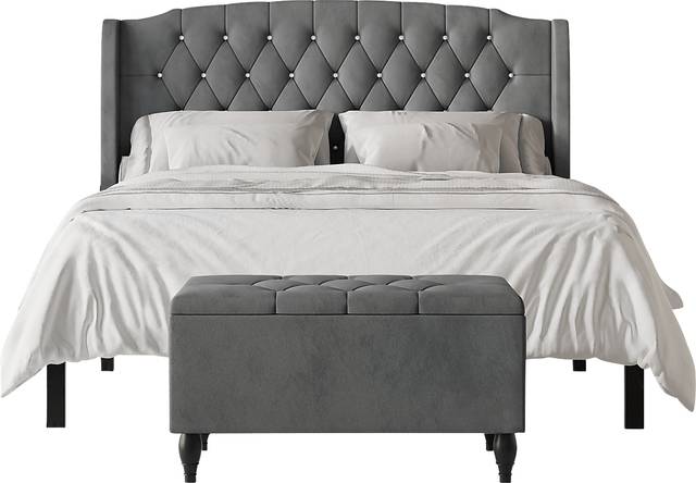 Malachi Gray Full Bed with Storage - Thumbnail - Image 7