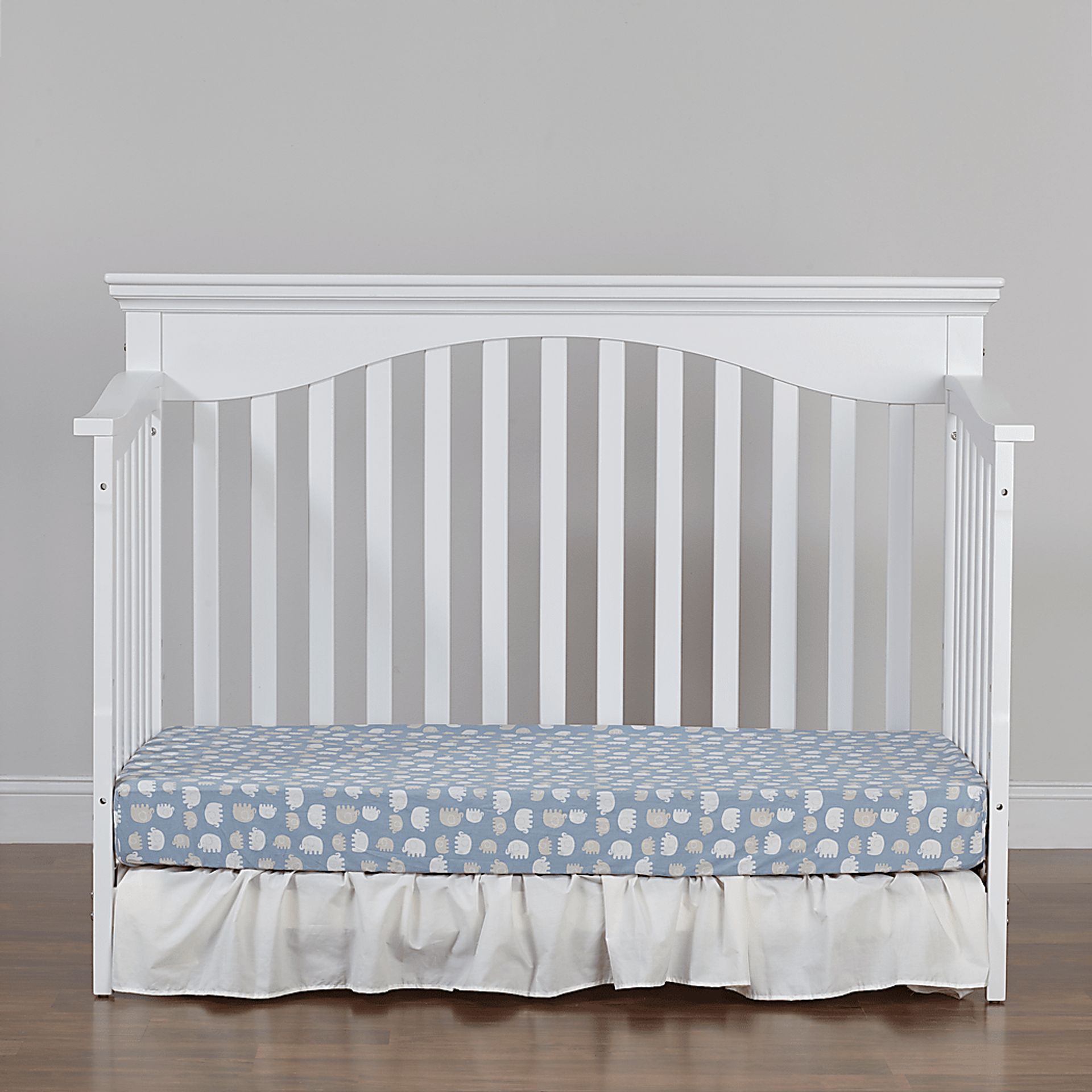 Malachi White Convertible Crib with Toddler Rail - Image 2