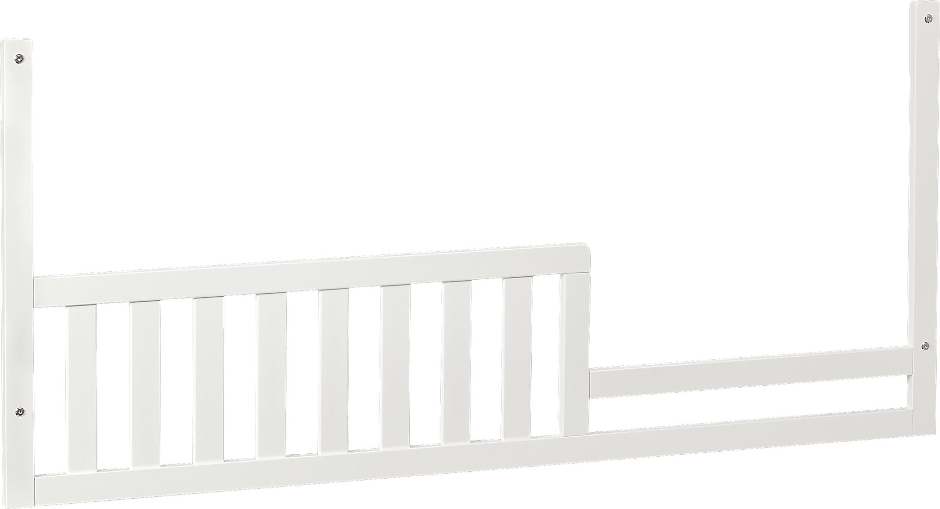 Malachi White Convertible Crib with Toddler Rail - Image 3