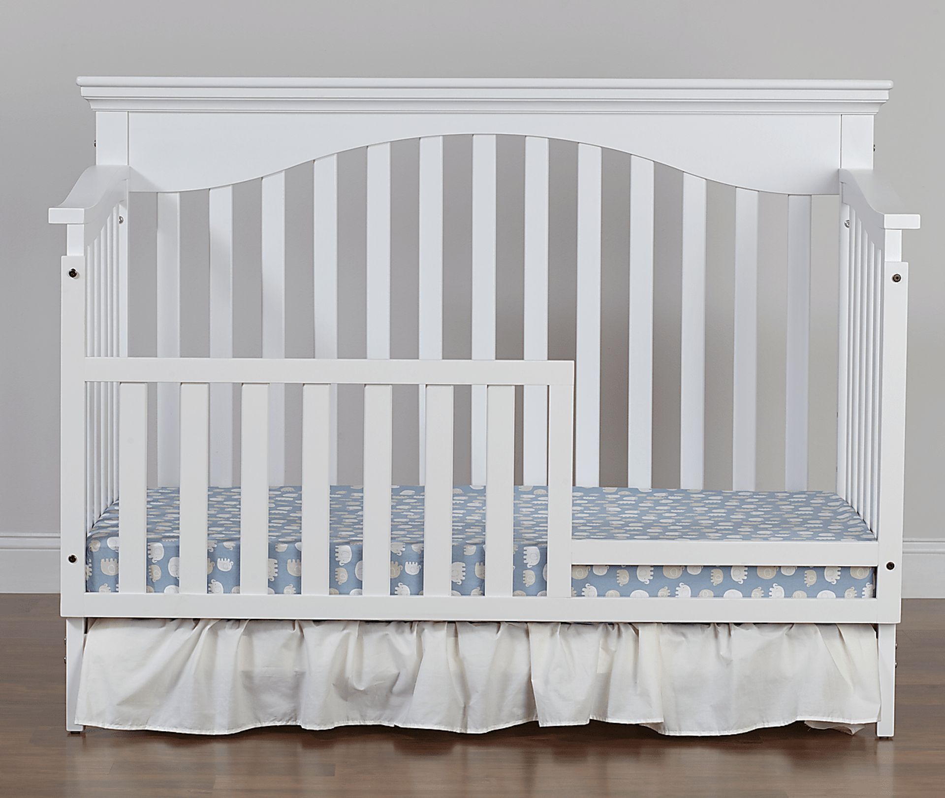 Malachi White Convertible Crib with Toddler Rail - Image 5