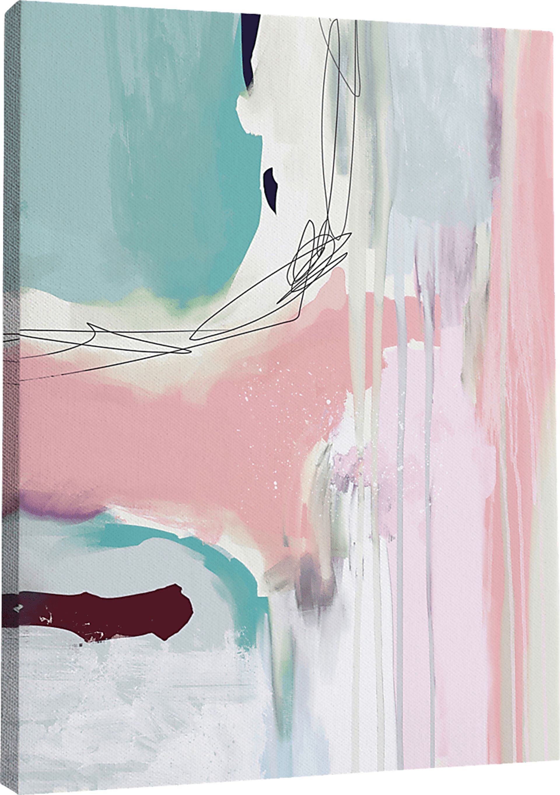Malaira Pink Canvas Wall Art - Image 1