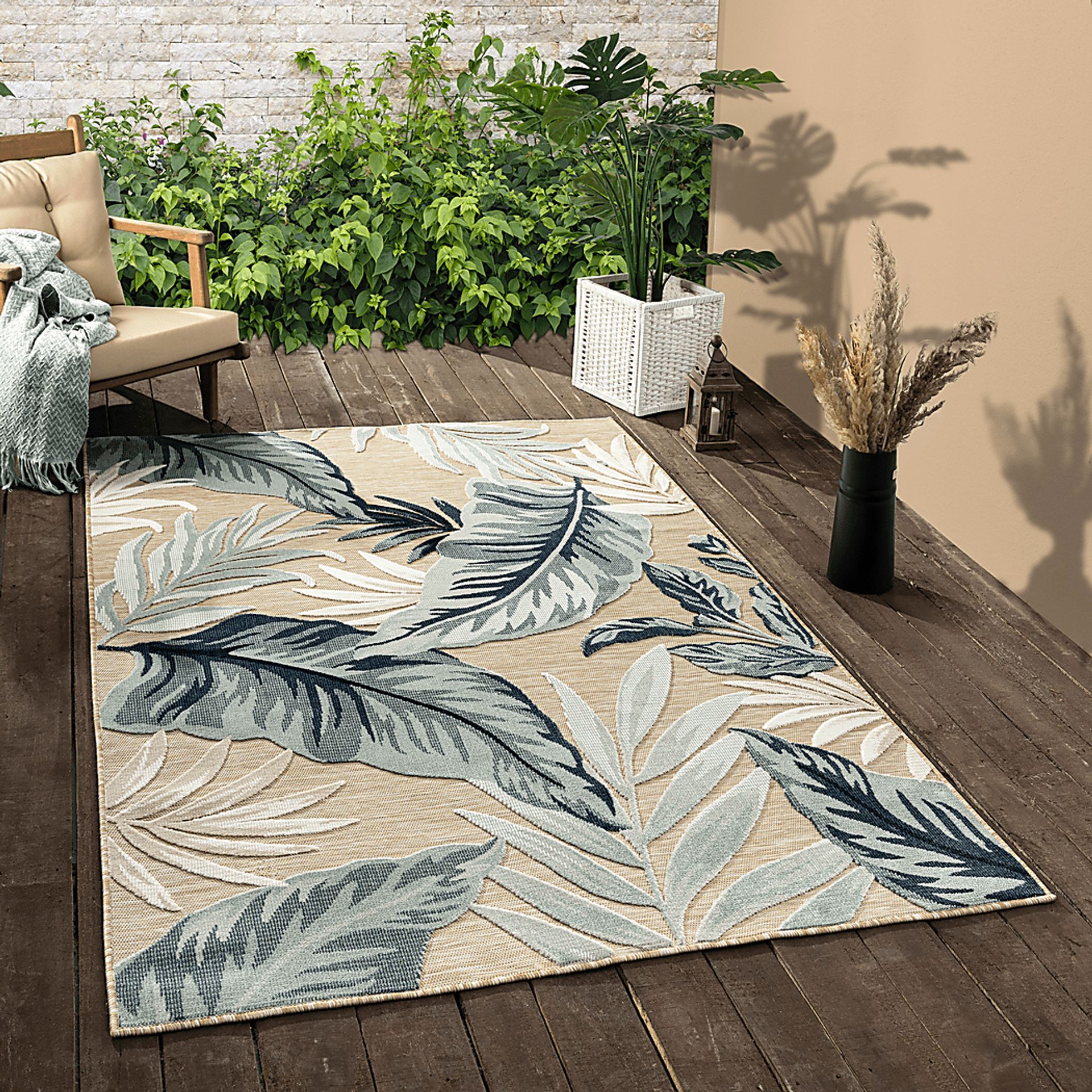 Malder Beige/Multi 7'9 x 9'9 Indoor/Outdoor Rug - Image 2