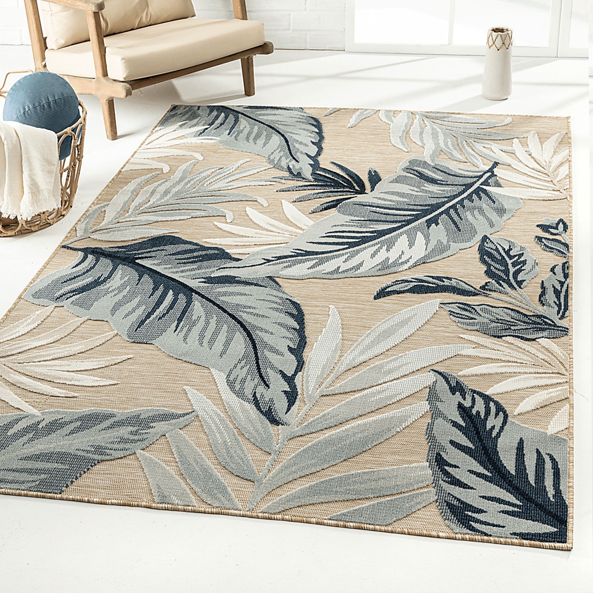 Malder Beige/Multi 7'9 x 9'9 Indoor/Outdoor Rug - Image 3