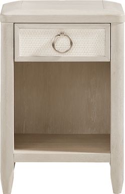 Maldive White 1-Drawer Nightstand