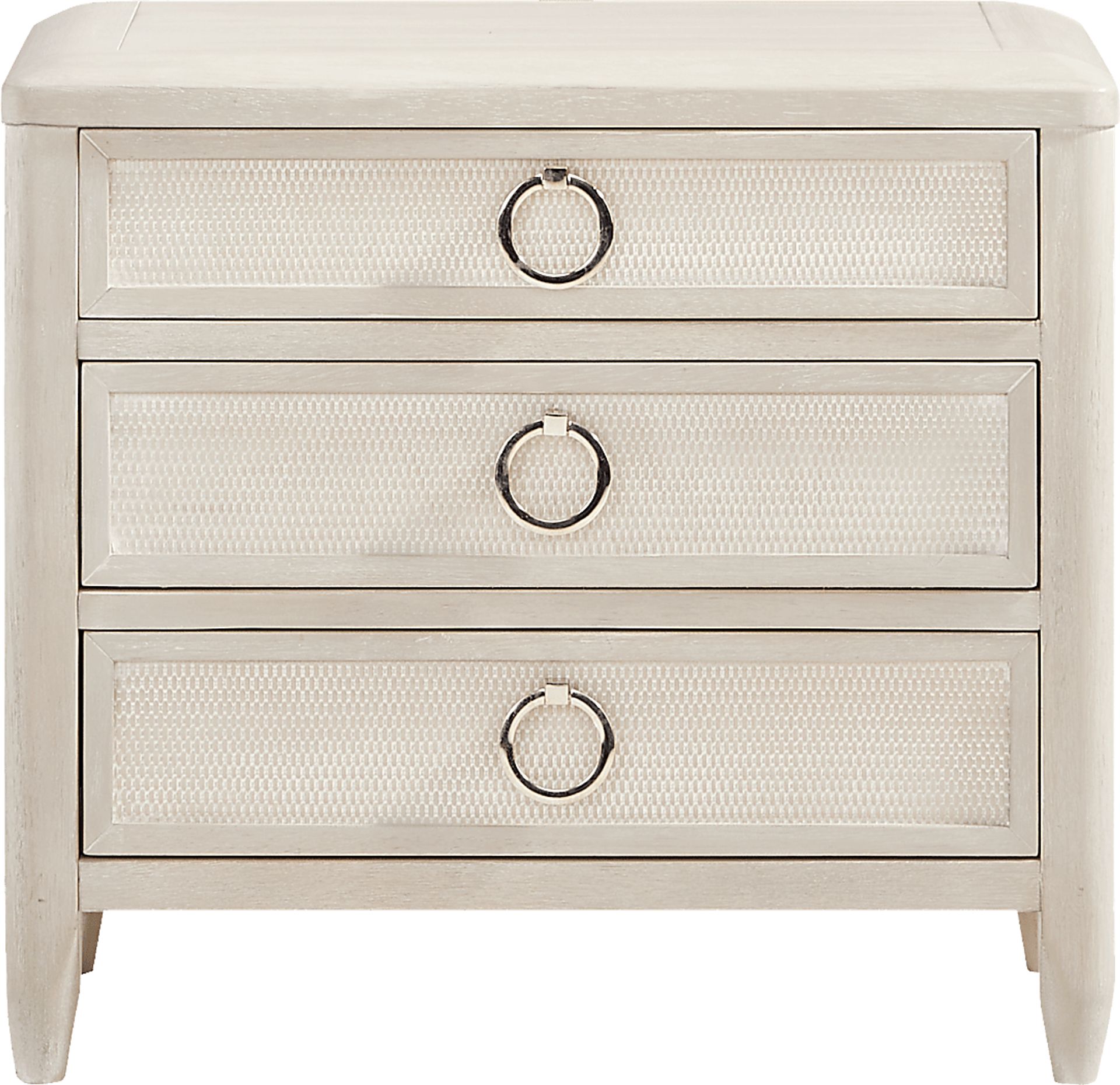 Maldive White 3-Drawer Nightstand - Image 1