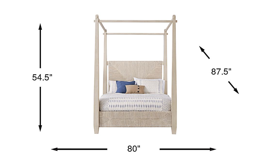 Maldive White 3 Pc King Poster Bed
