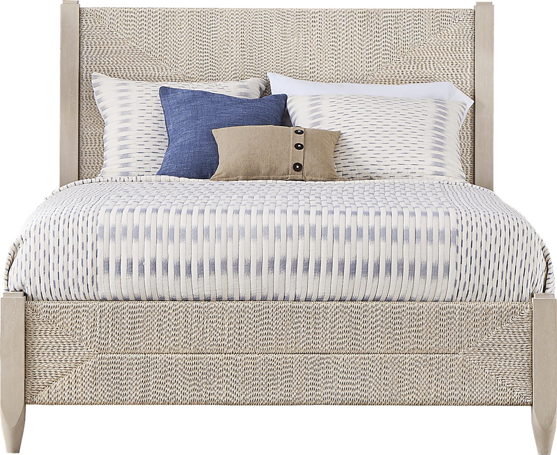 Maldive White 3 Pc Queen Panel Bed