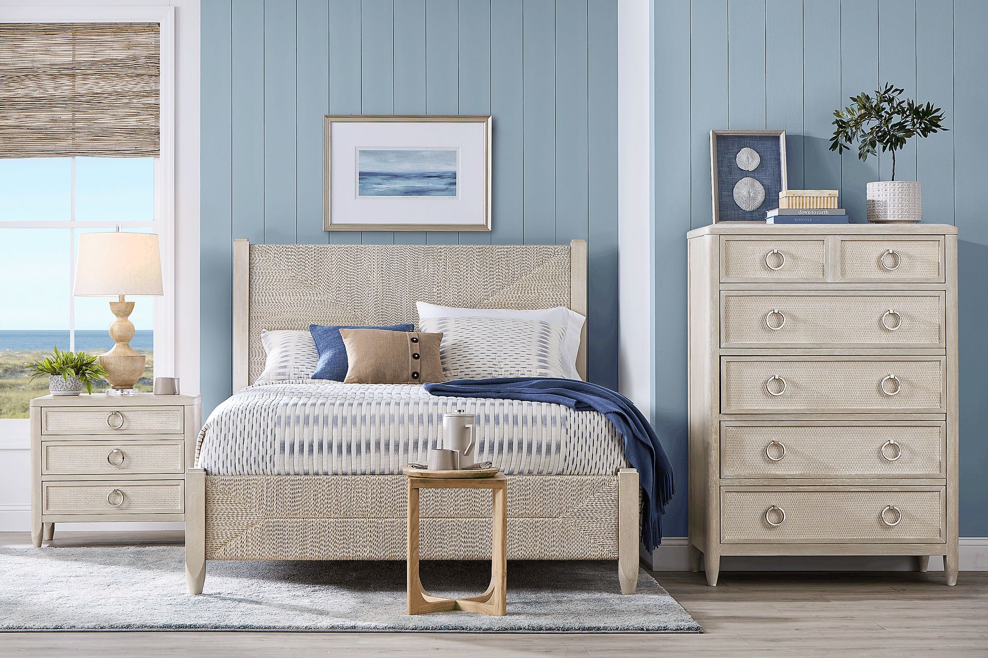 Maldive White 5 Pc King Panel Bedroom - Image 1