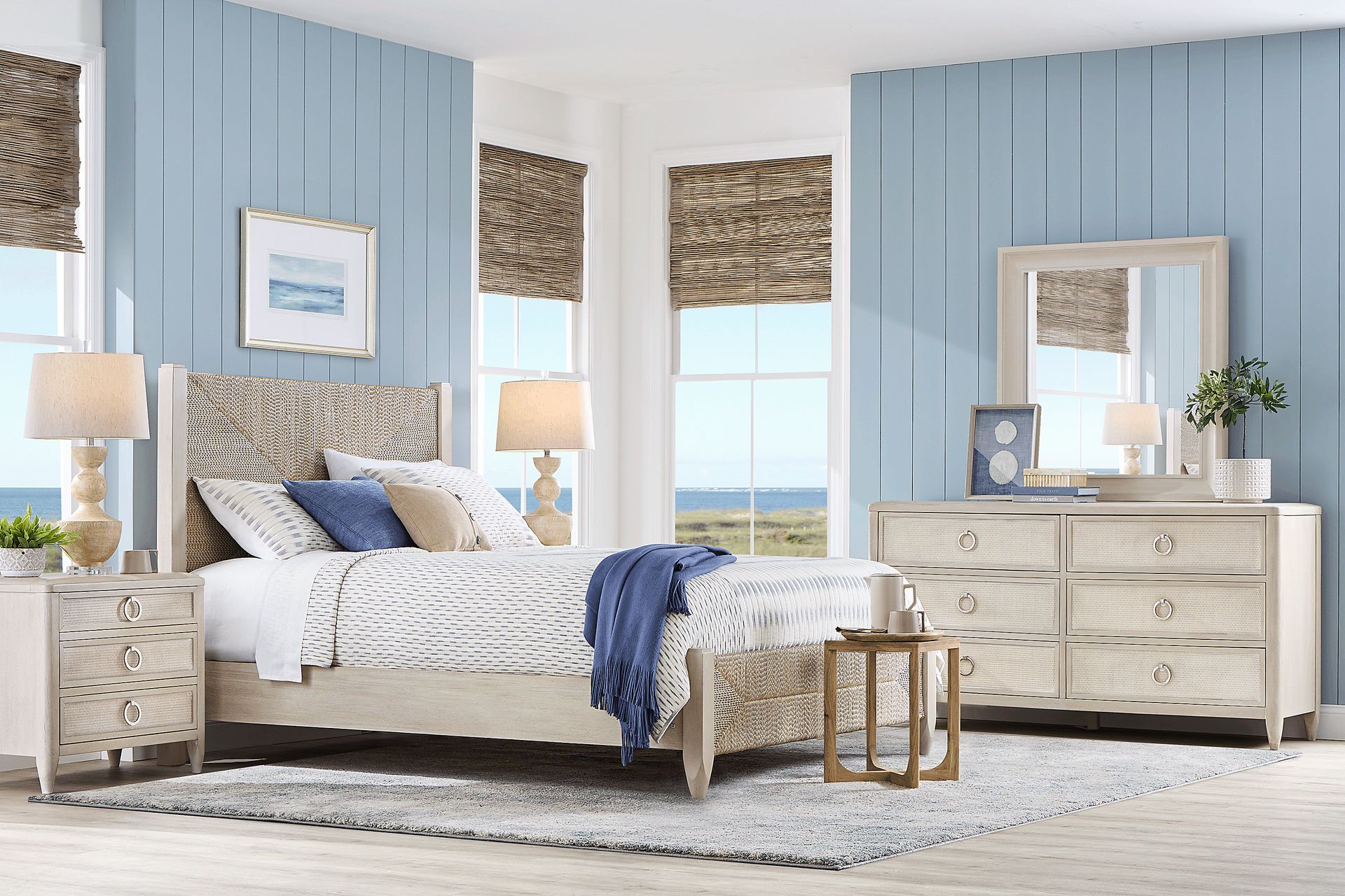 Maldive White 7 Pc Queen Panel Bedroom - Image 1