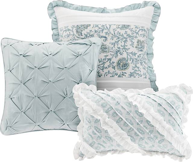 Malia Blue 9 Pc King Comforter Set - Thumbnail - Image 5