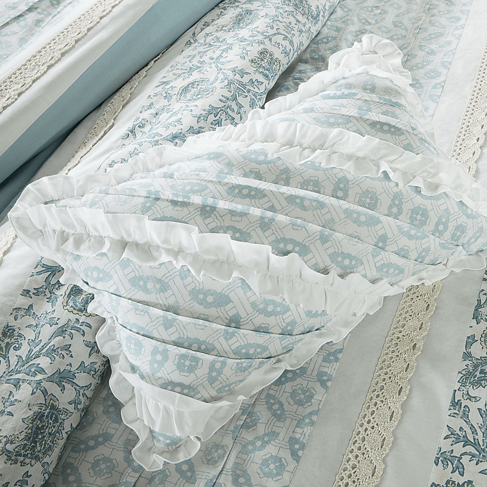 Malia Blue 9 Pc Queen Comforter Set - Image 6