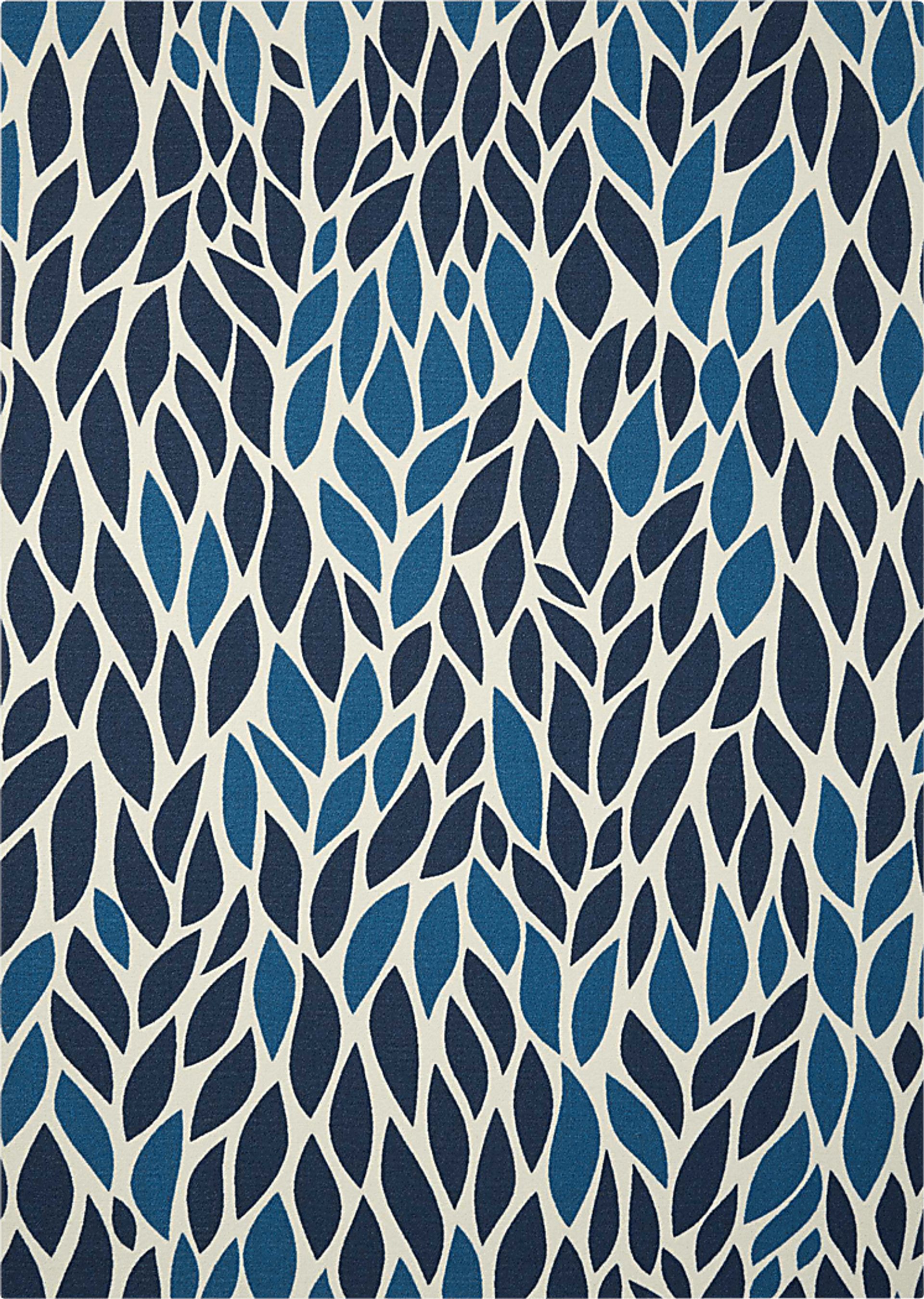 Malika Blue 5' x 8' Indoor/Outdoor Rug - Image 1