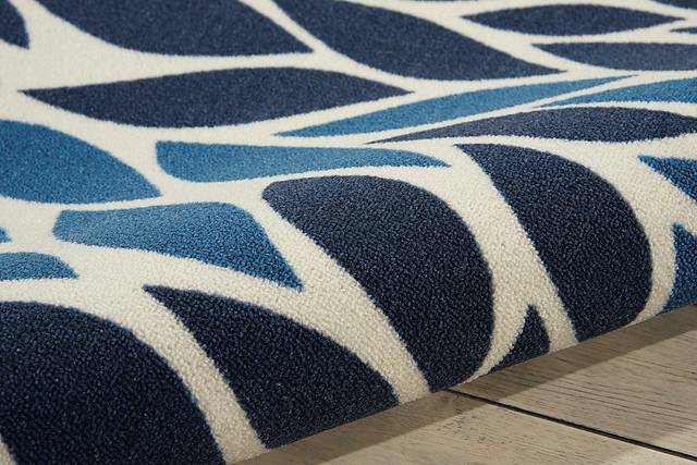 Malika Blue 8' x 11' Indoor/Outdoor Rug - Thumbnail - Image 2