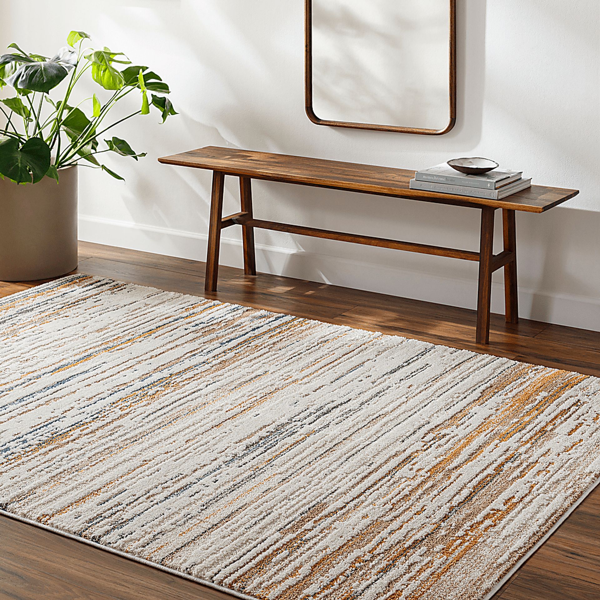 Malinmu Cream 5'3 x 7' Area Rug - Image 2