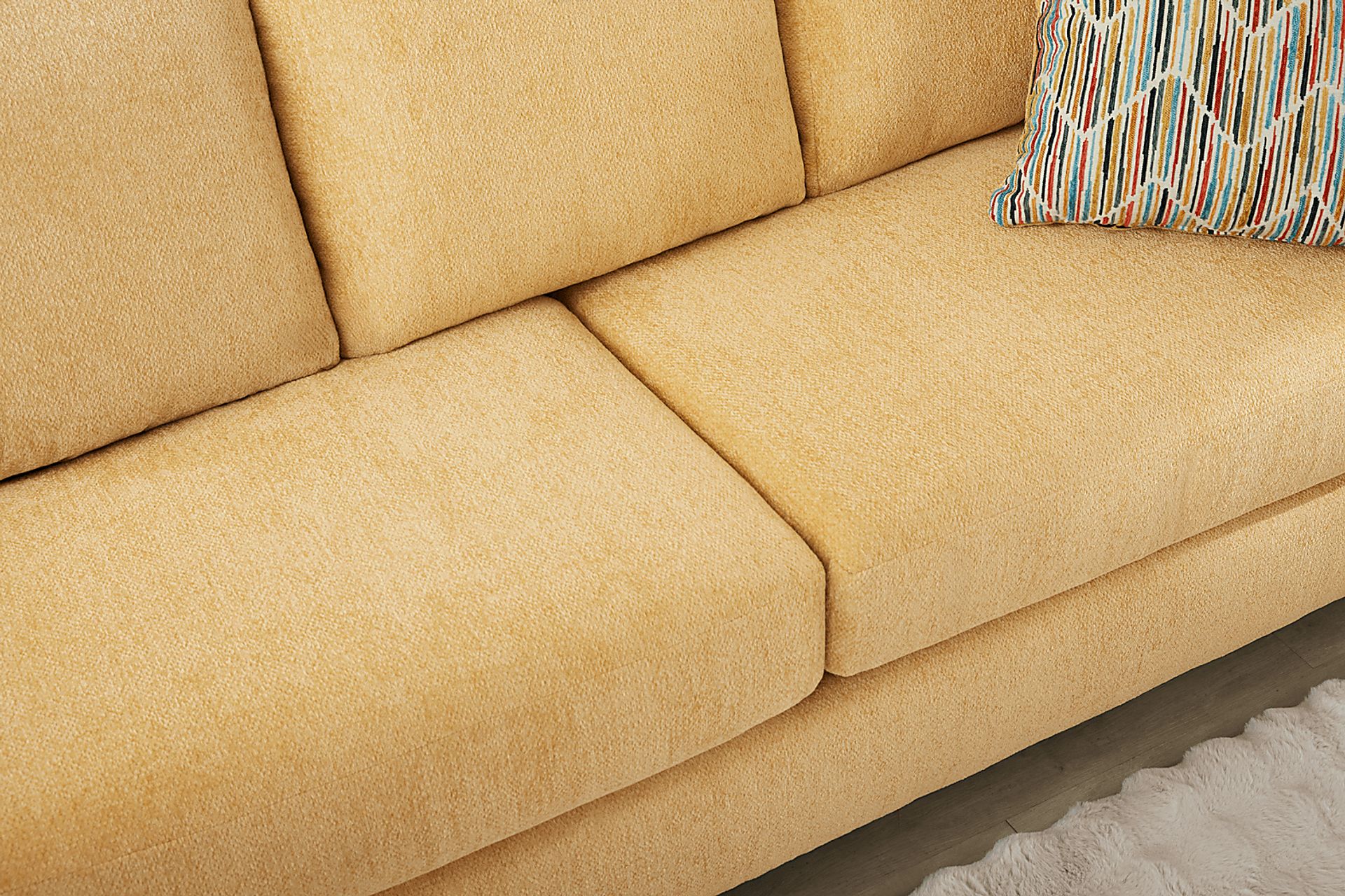 Mallard Trace Yellow Gel Foam Sleeper Sofa - Image 3