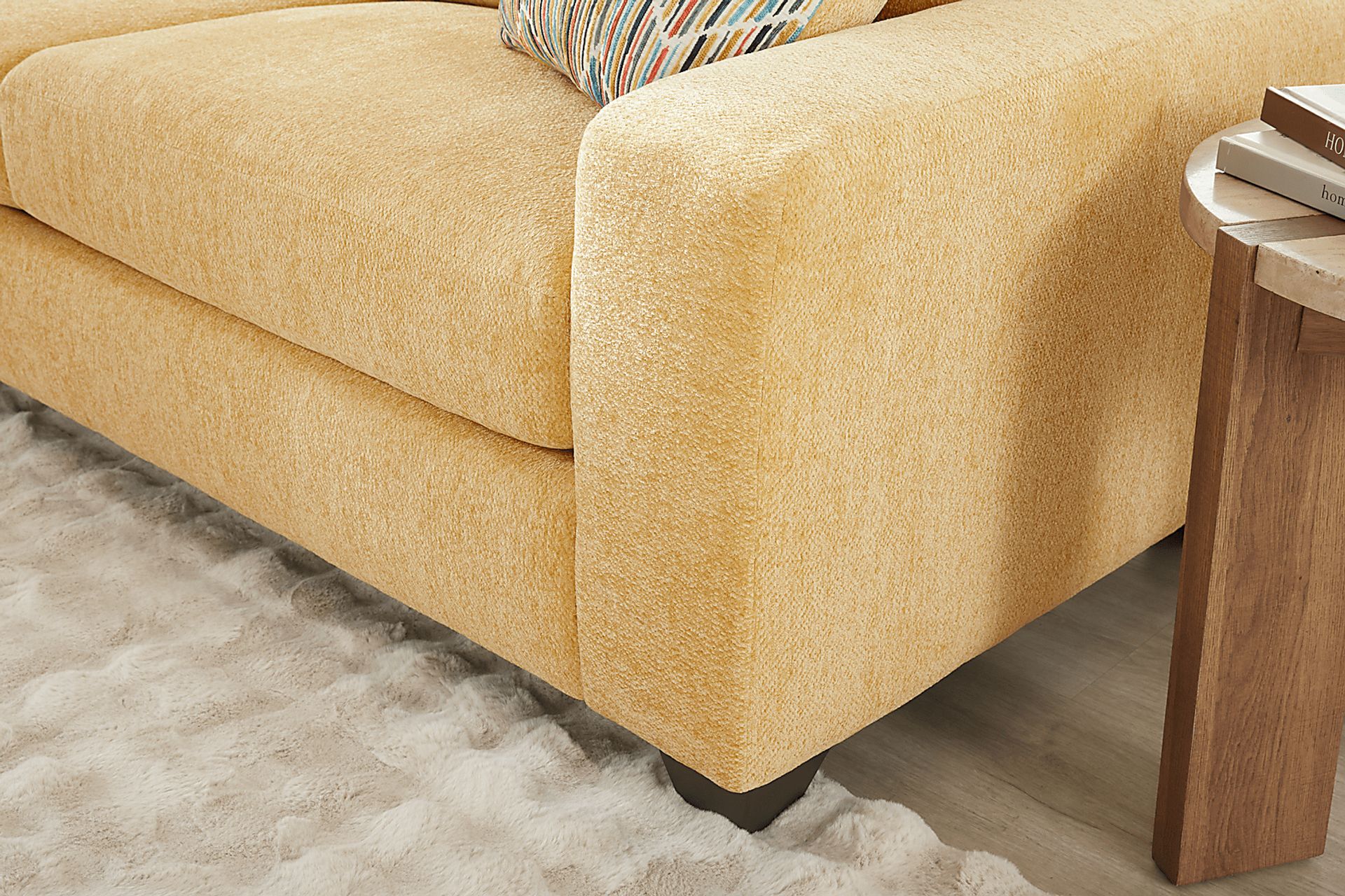 Mallard Trace Yellow Gel Foam Sleeper Sofa - Image 5