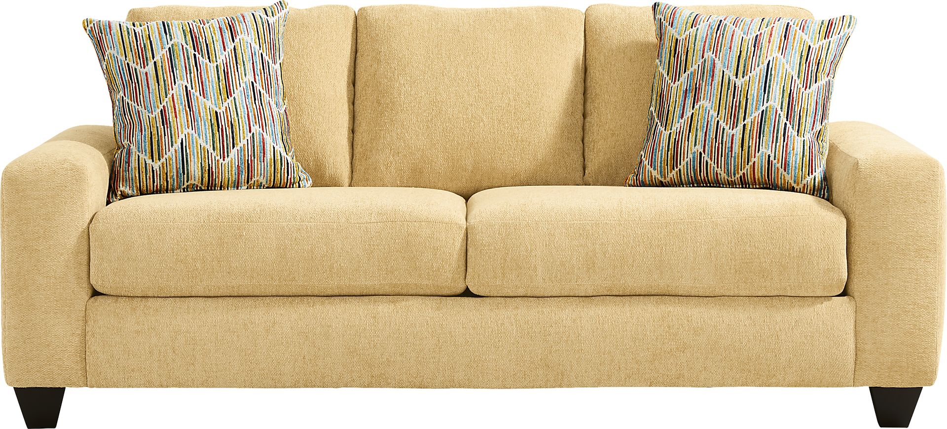 Mallard Trace Yellow Gel Foam Sleeper Sofa - Image 1