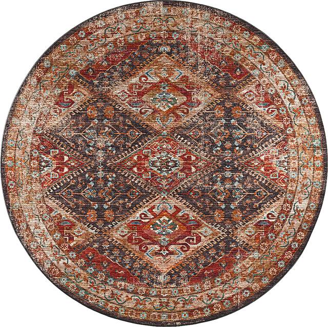 Malloroso Multi 8' Round Rug - Thumbnail - Image 1