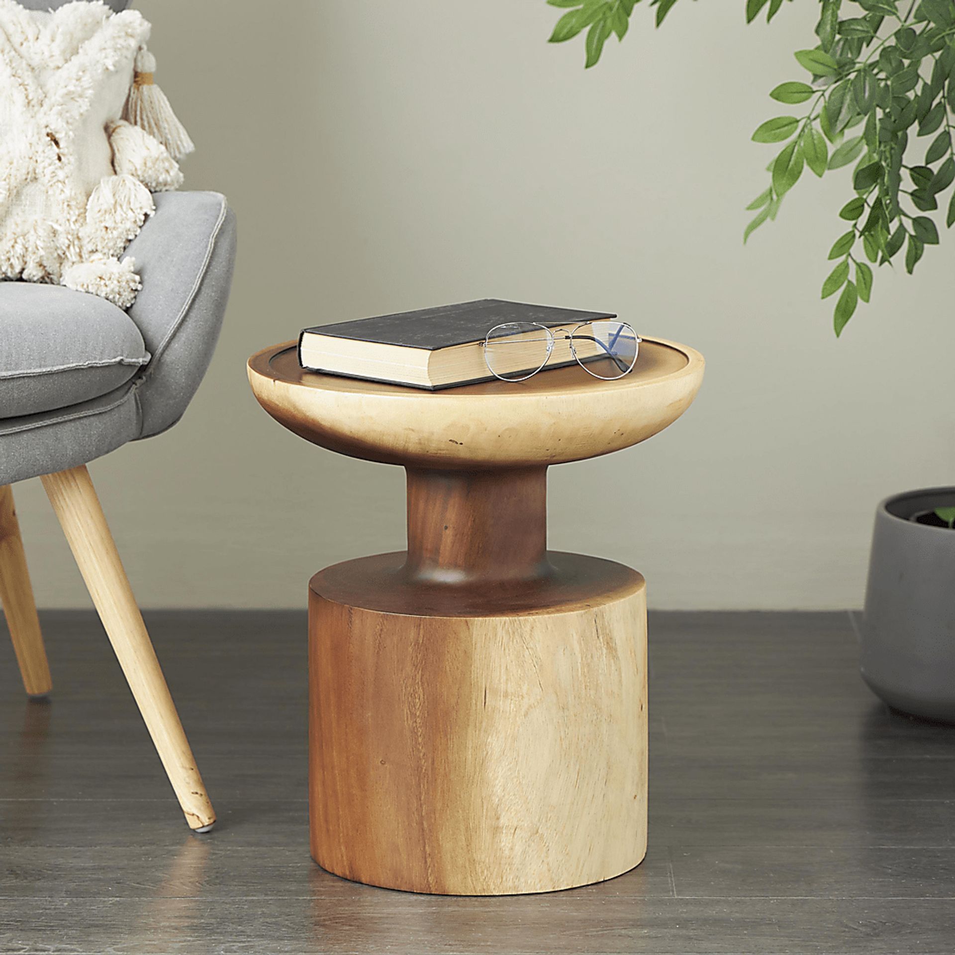 Cacam Brown/Natural Accent Table - Image 2