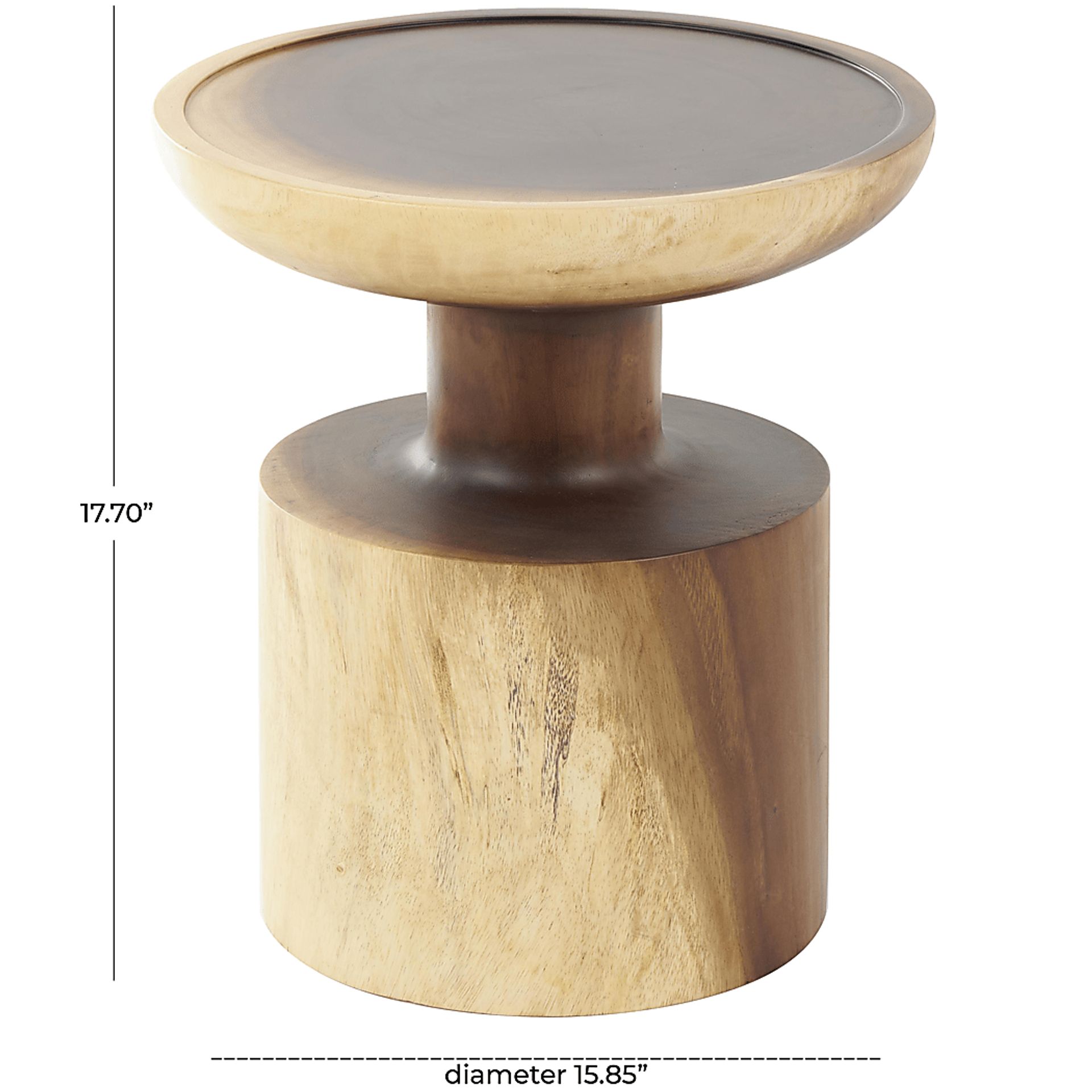 Cacam Brown/Natural Accent Table - Image 7