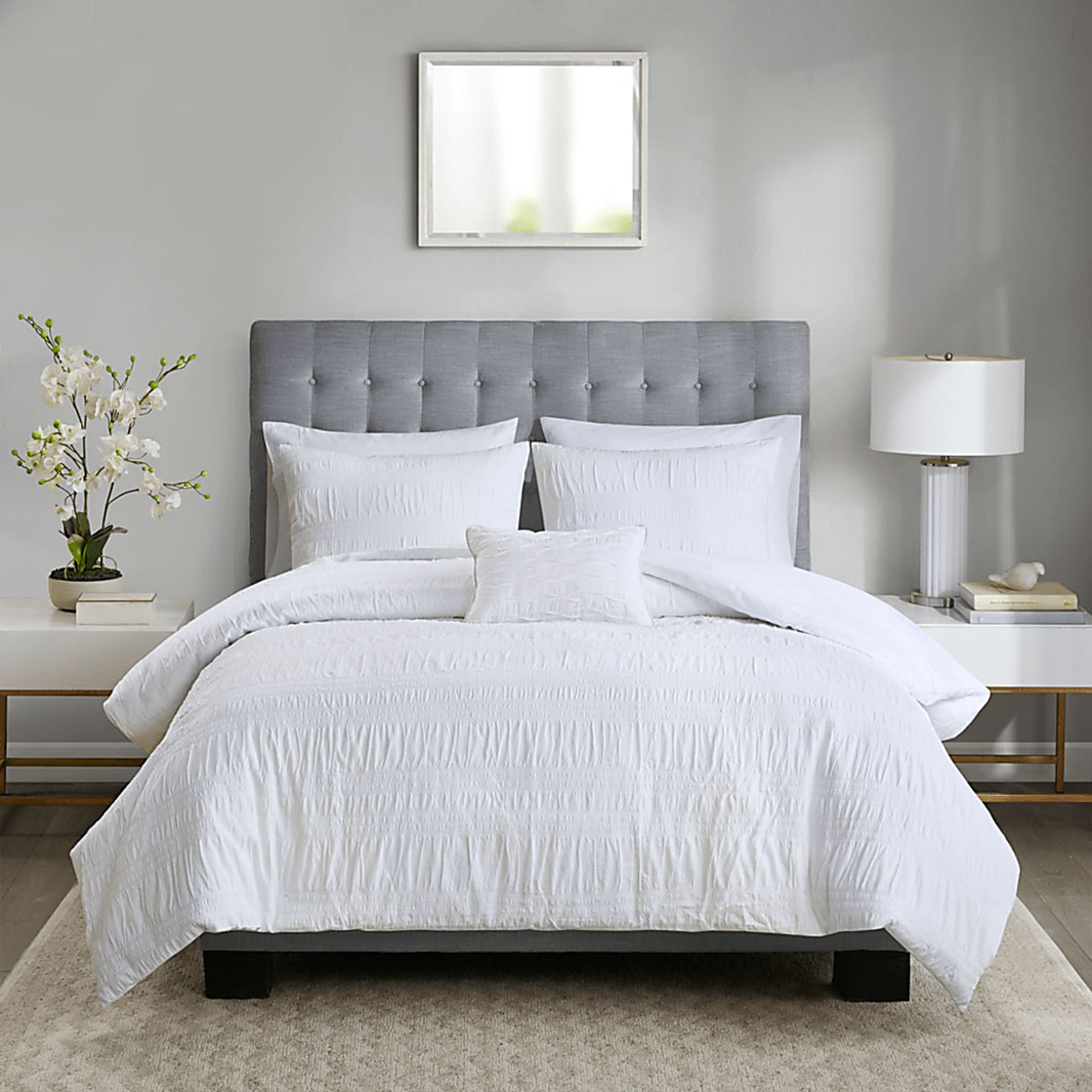 Malodin White 4 Pc Full/Queen Duvet Set - Image 3