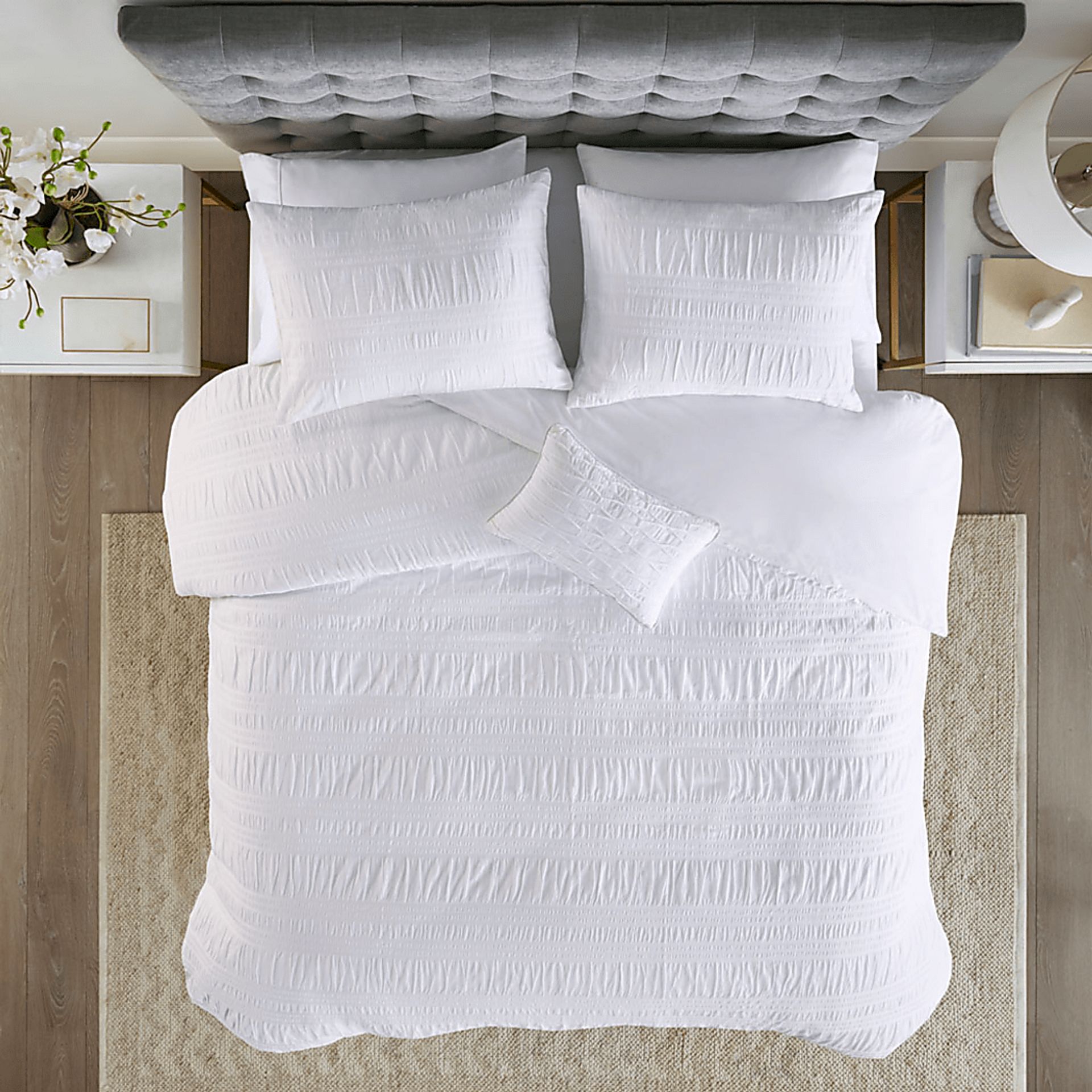 Malodin White 4 Pc Full/Queen Duvet Set - Image 4