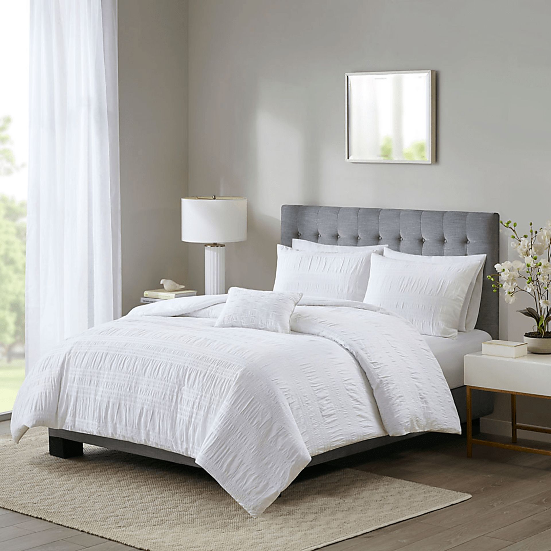 Malodin White 4 Pc King/California Duvet Set - Image 1
