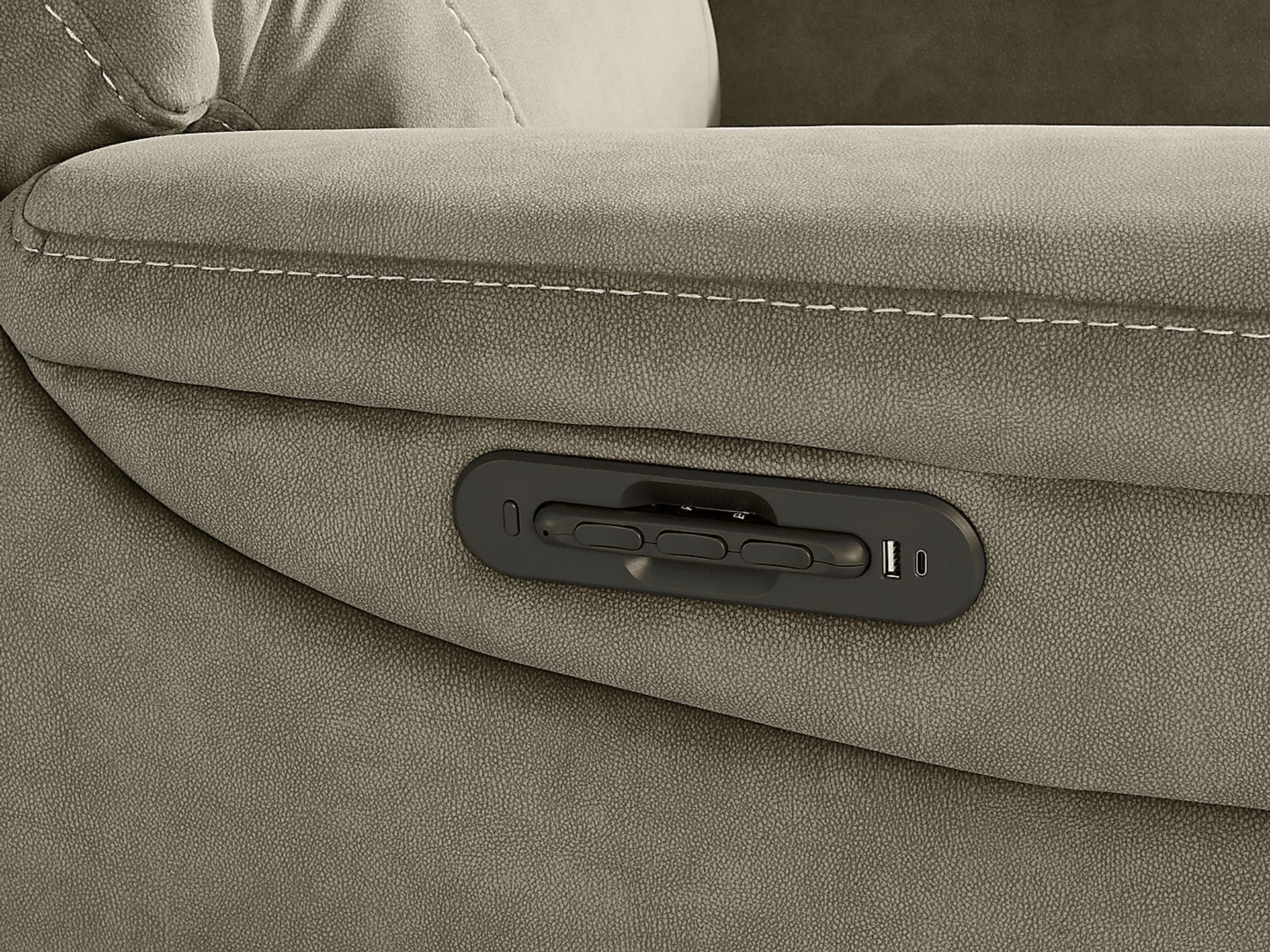 Malone Gray Triple Power Rocker Recliner - Image 5