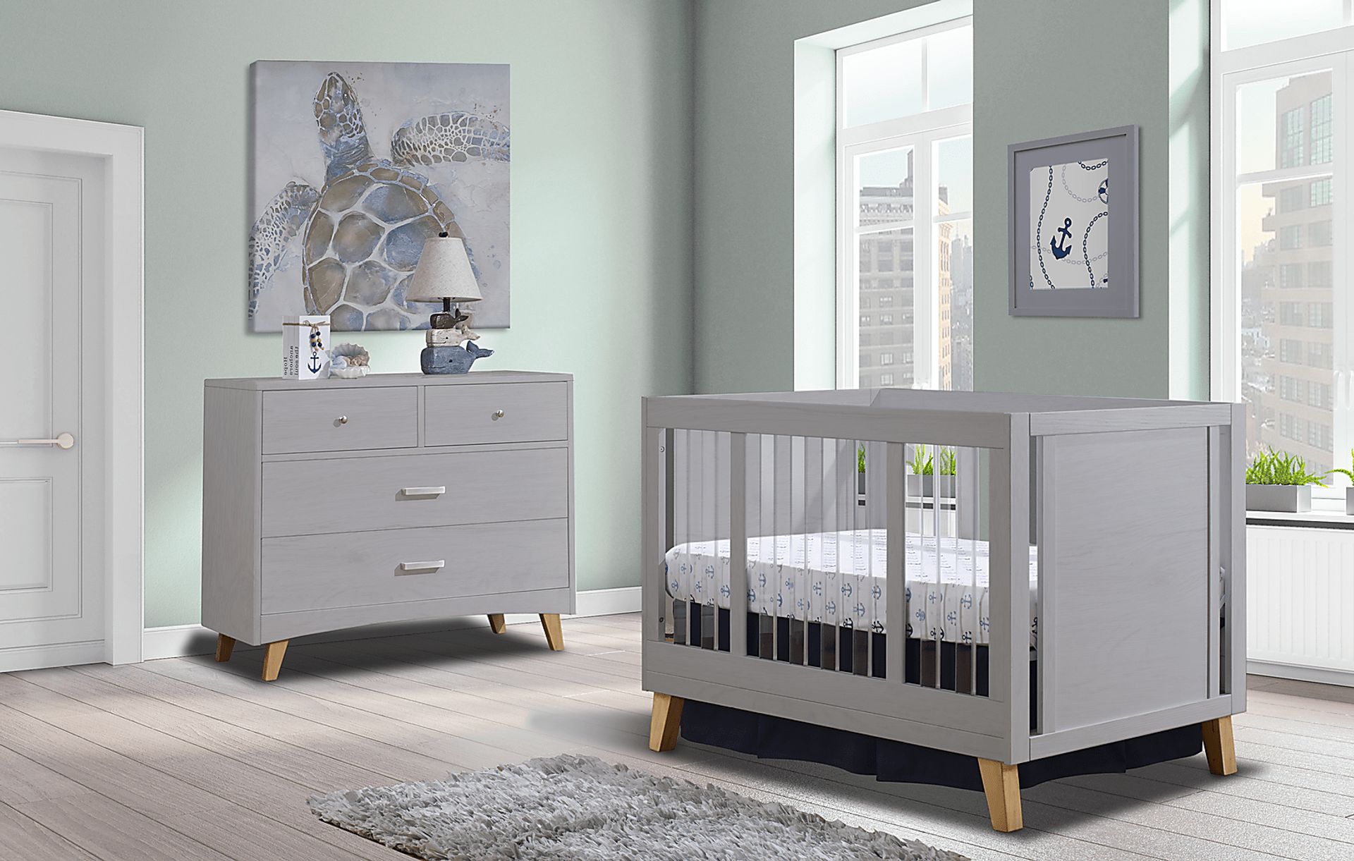 Malou Gray Natural Crib - Image 2