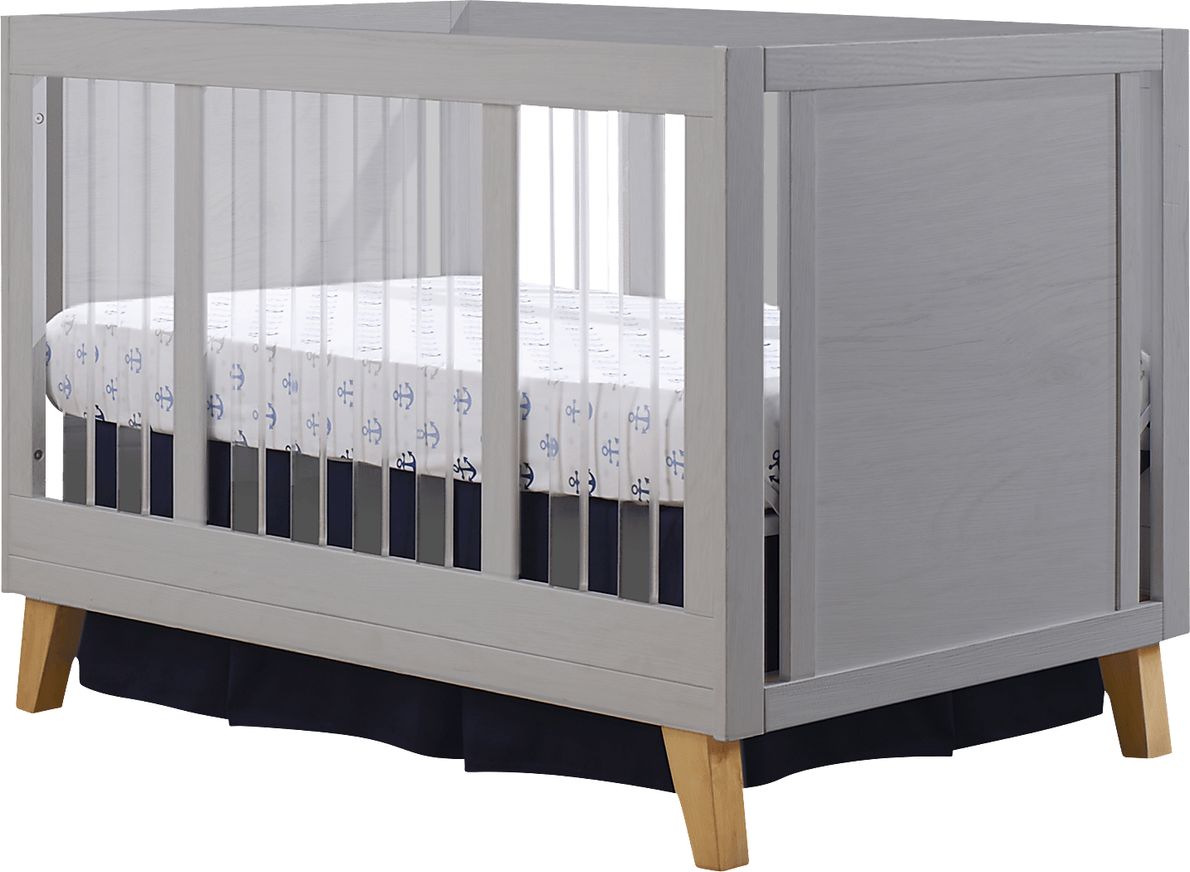 Malou Gray Natural Crib