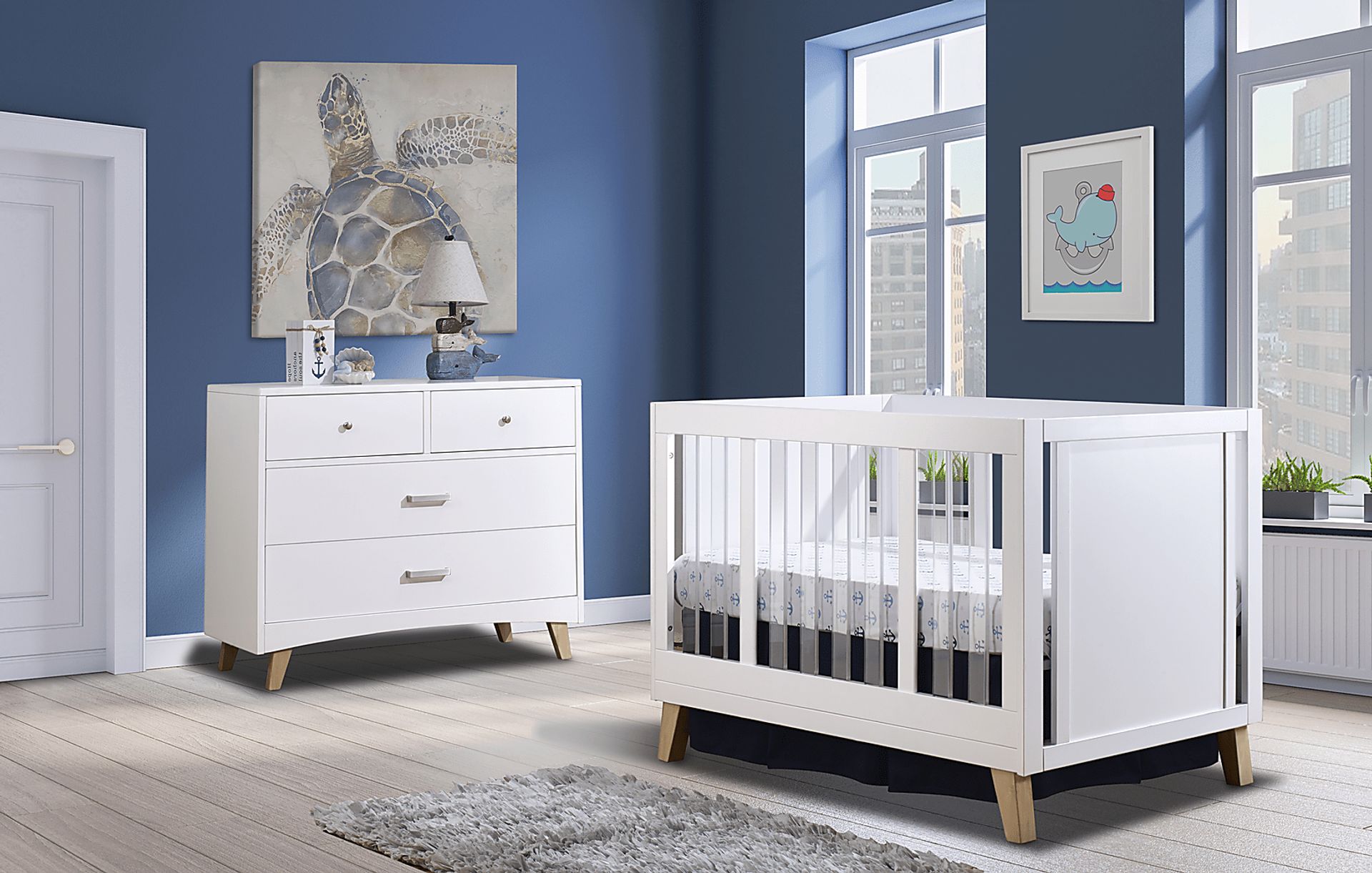 Malou White Natural Crib - Image 2