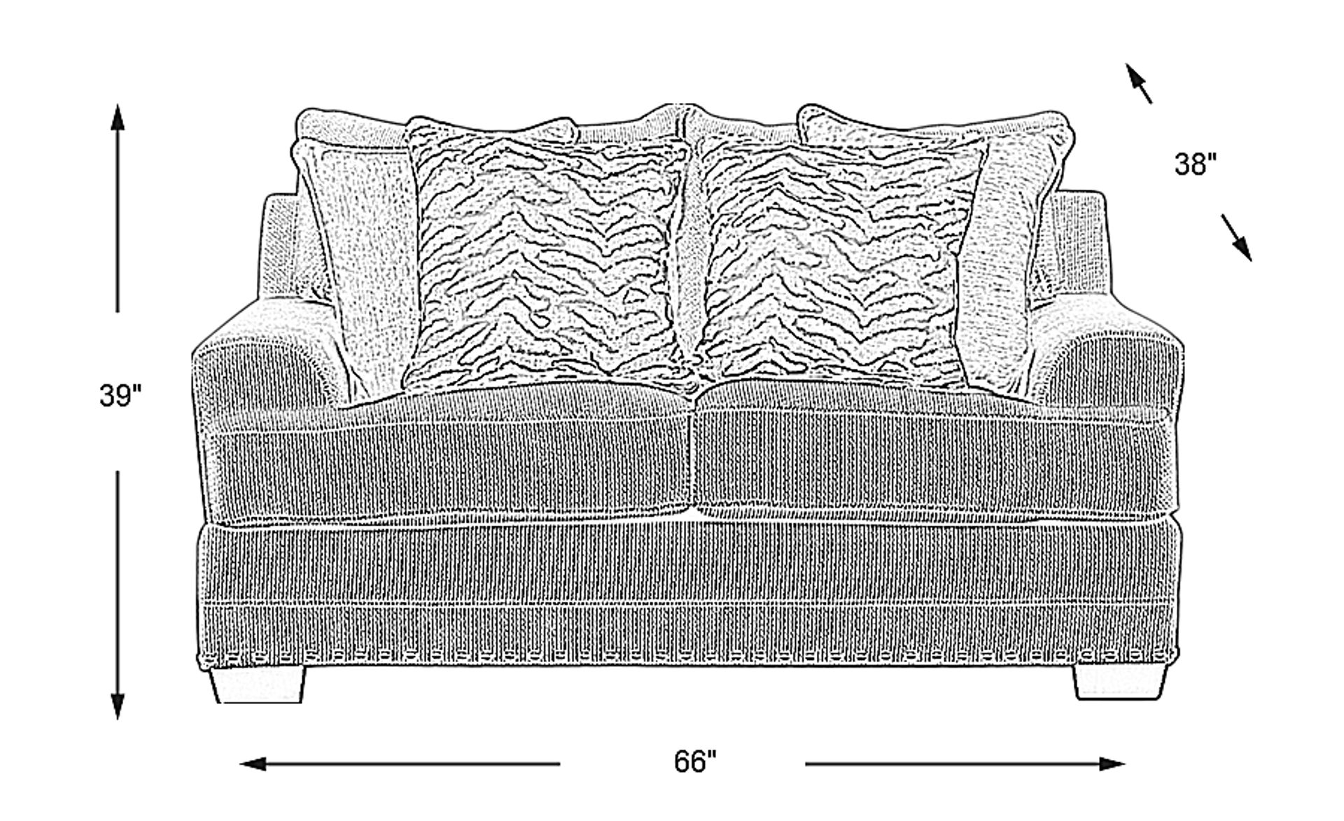 Malvern Beige Chenille Fabric Loveseat | Rooms to Go