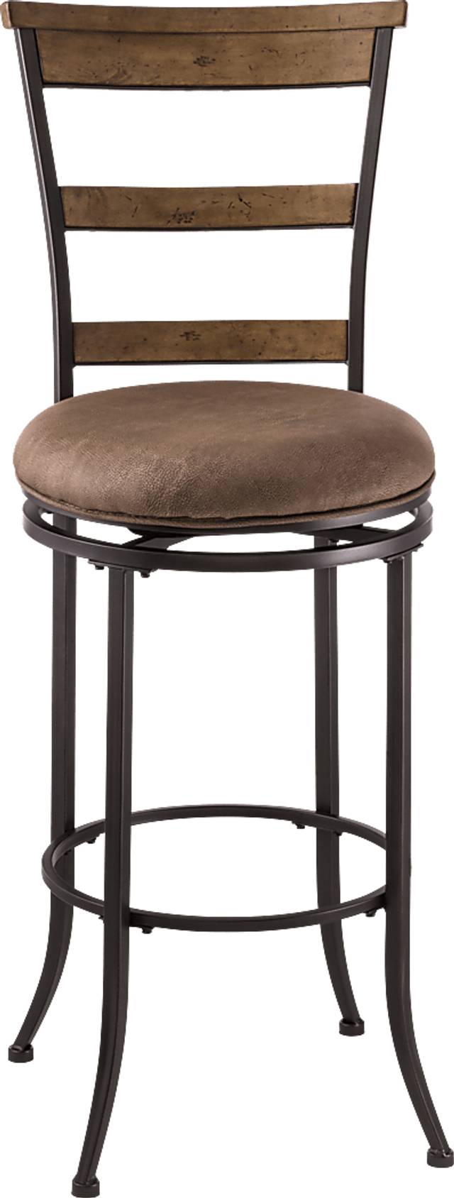 Mamers Brown Swivel Barstool - Thumbnail - Image 1