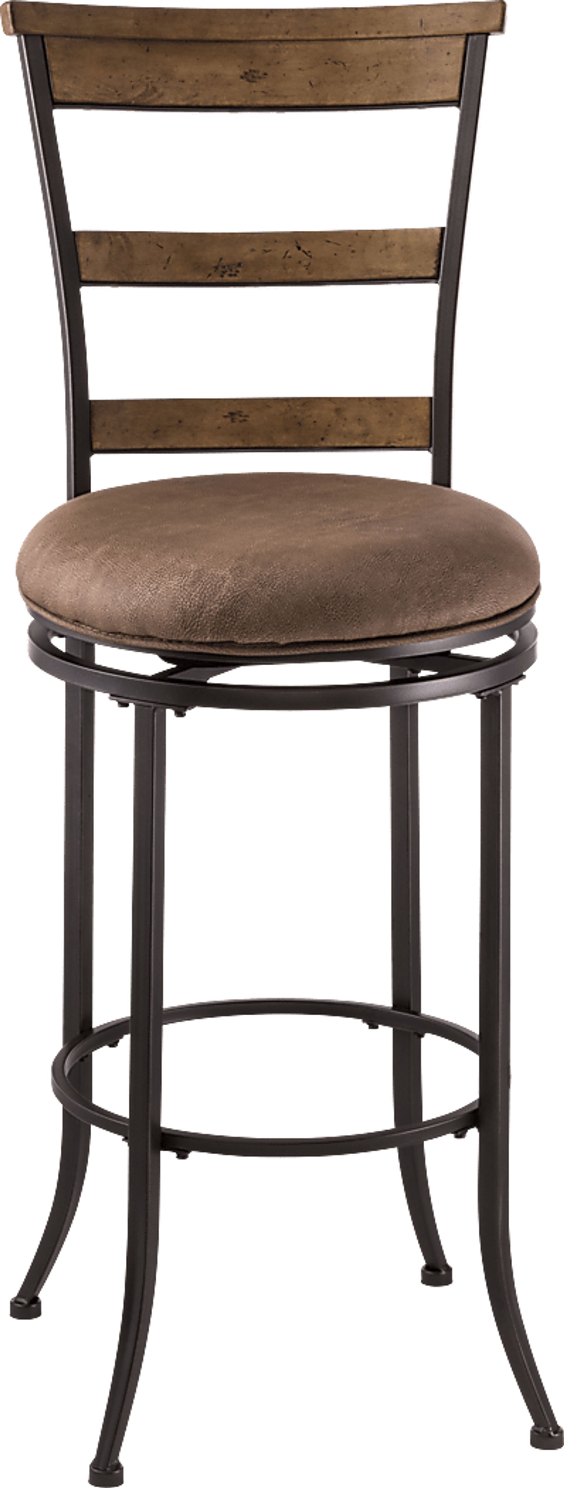 Mamers Brown Swivel Barstool - Image 1
