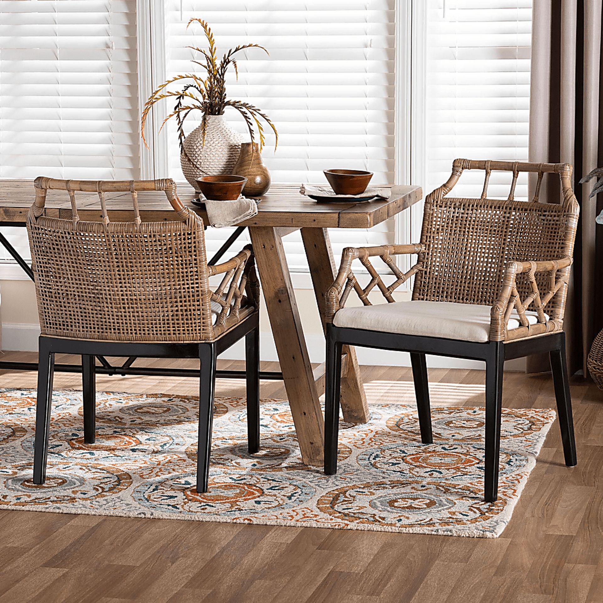 Mamomer Brown Arm Chair, Set of 2 - Image 2