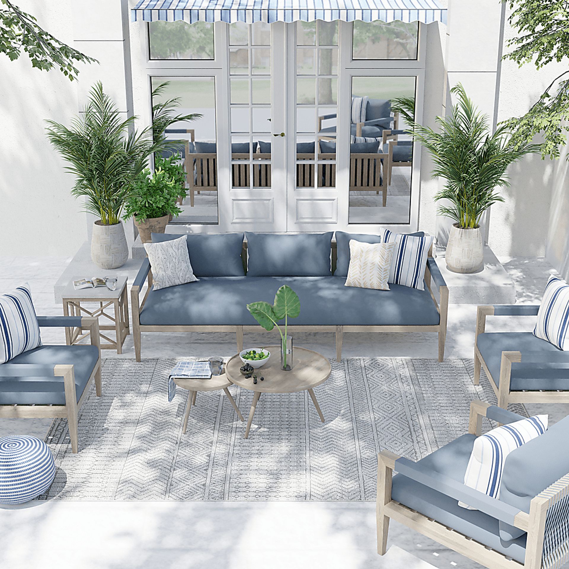 Manar Gray 5'3 x 7'3 Indoor/Outdoor Rug - Image 2