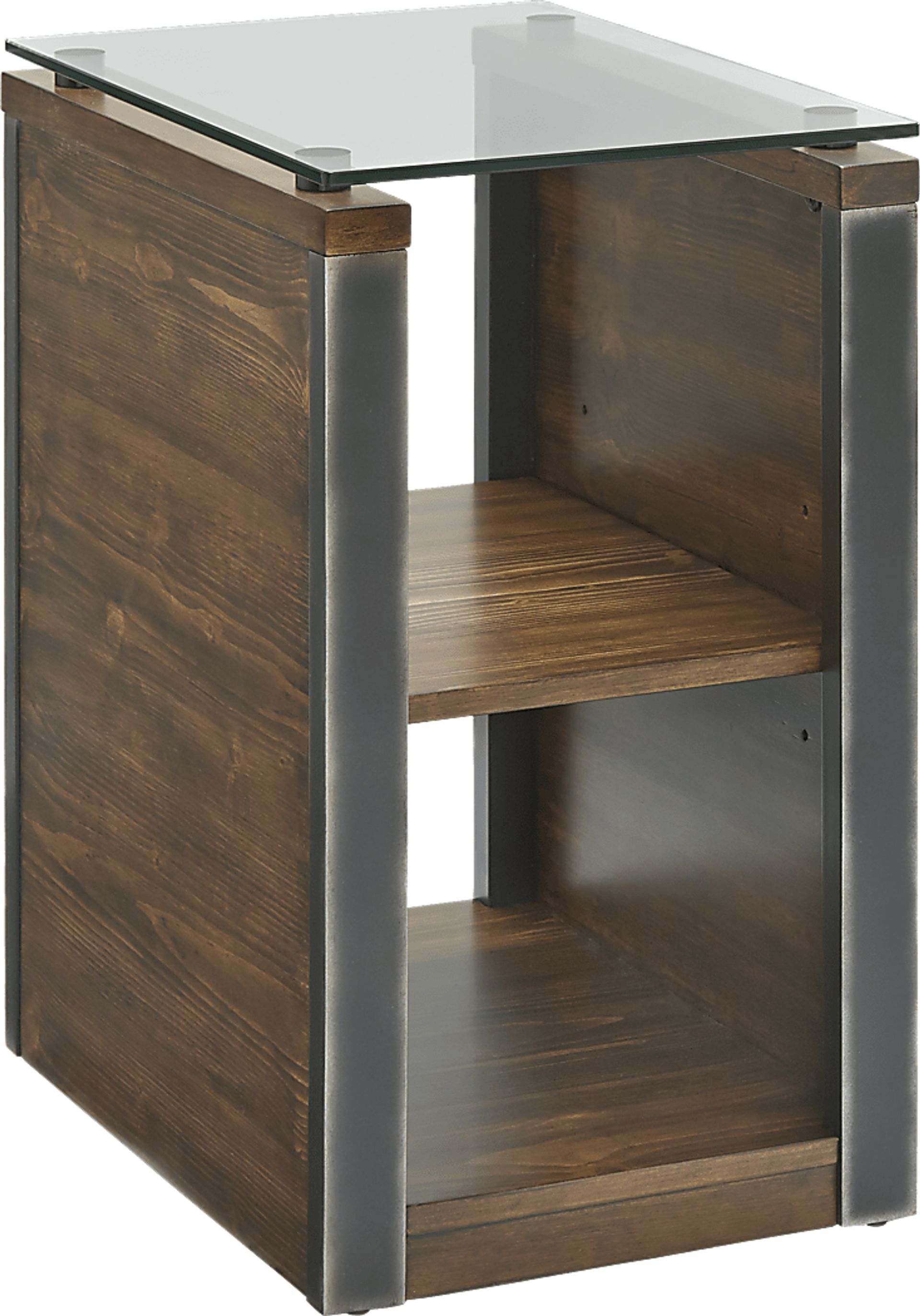 Manass Brown Chairside Table - Image 1