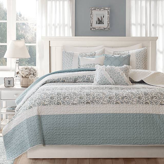 Manasses Blue 9 Pc King Duvet Set - Thumbnail - Image 2