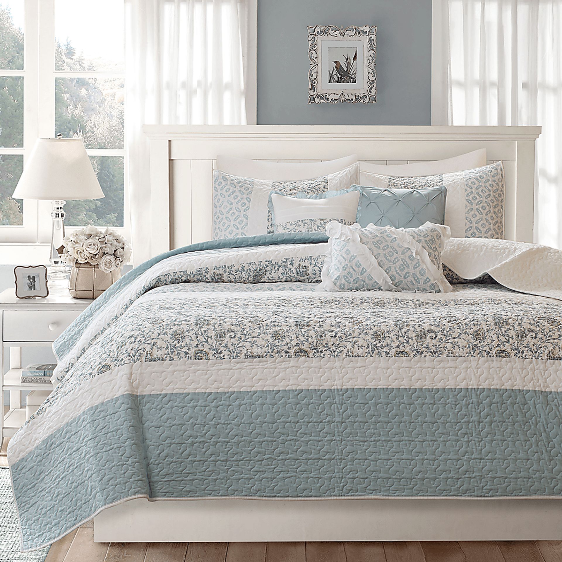 Manasses Blue 9 Pc King Duvet Set - Image 2